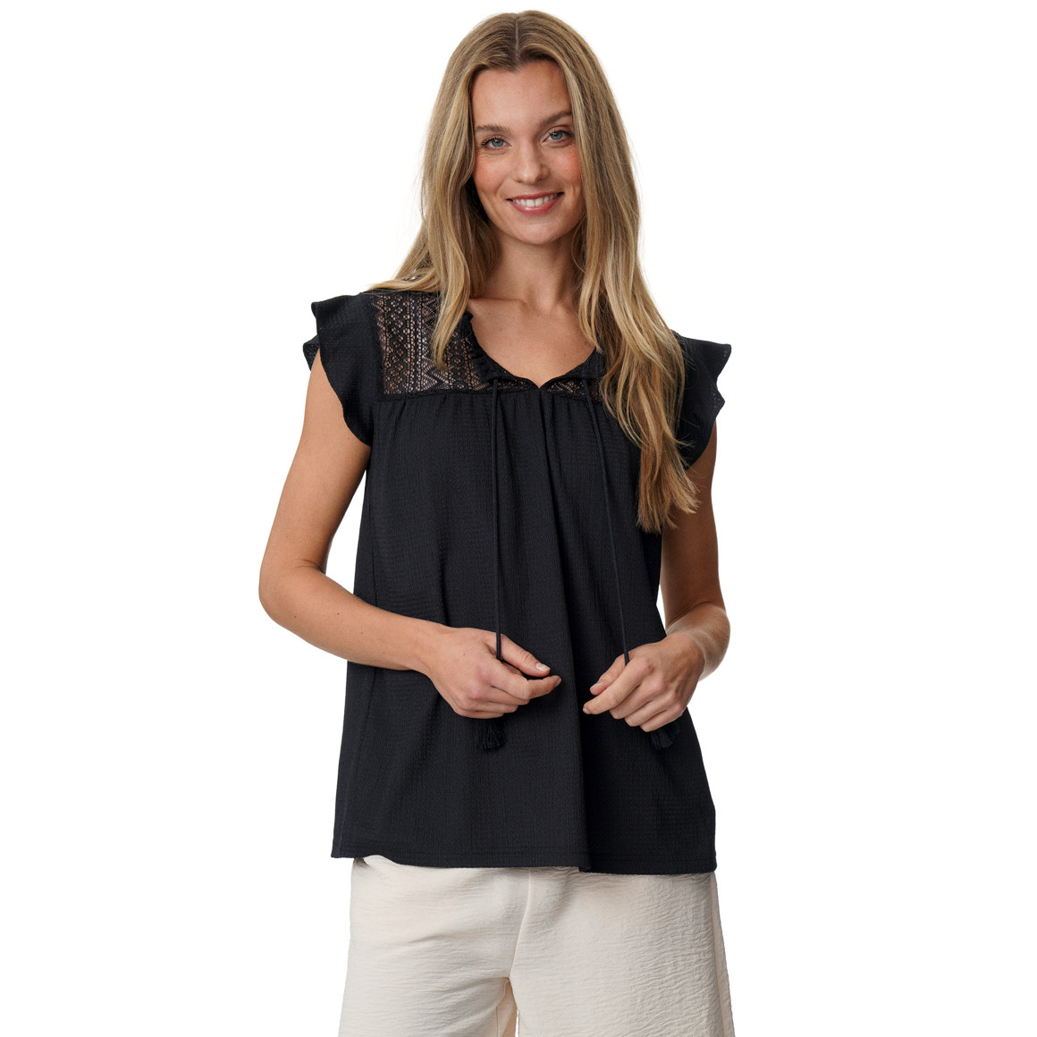 Damen Blusenshirt aus strukturiertem Material