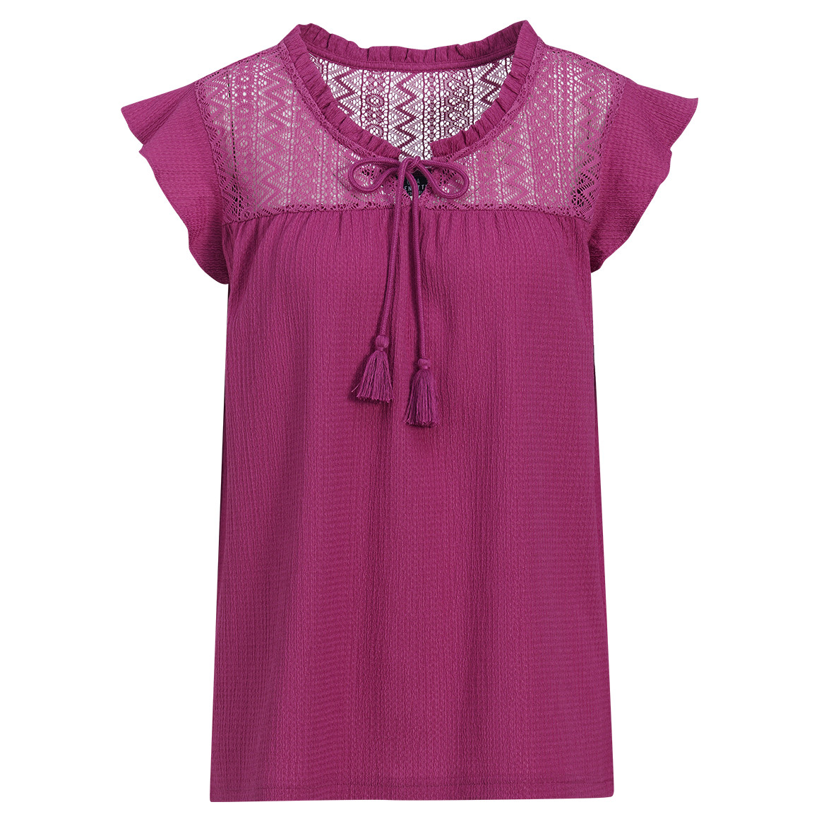 Damen Blusenshirt aus strukturiertem Material