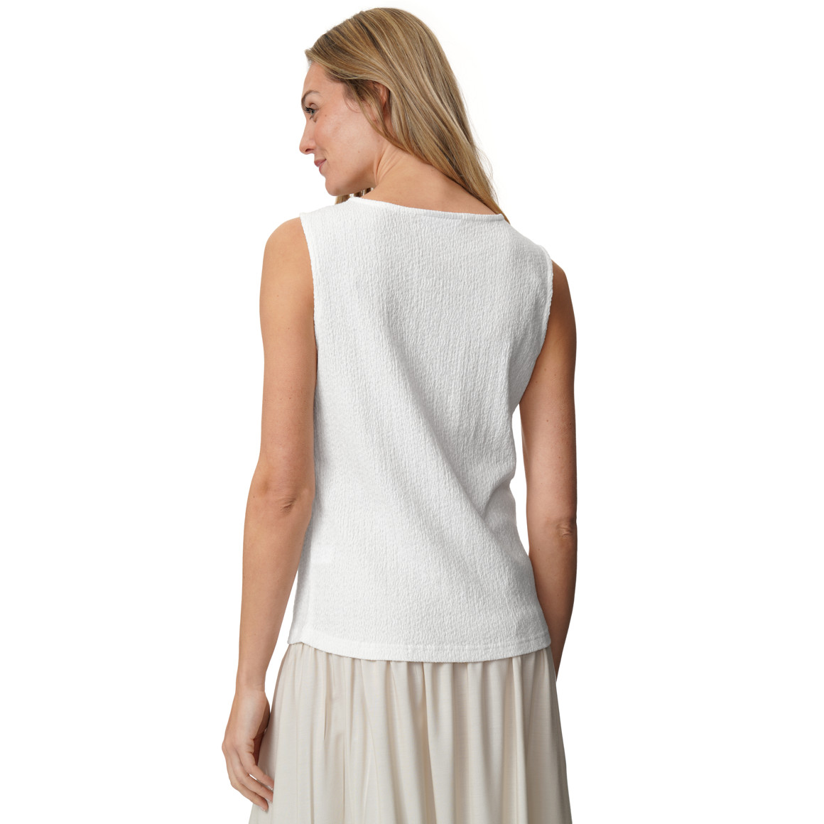 Damen Top in Crepp-Optik