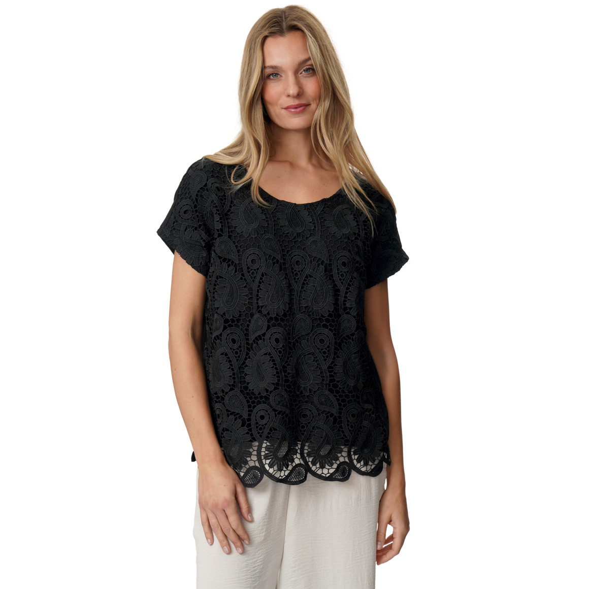Damen T-Shirt mit Spitze