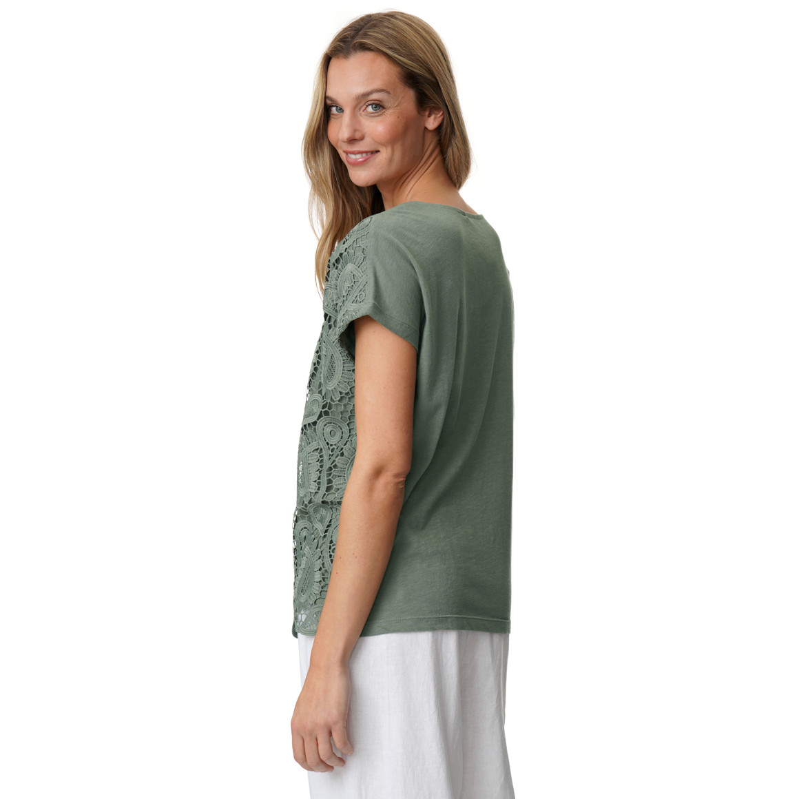 Damen T-Shirt mit Spitze