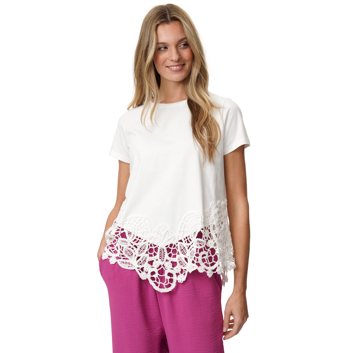 Dames T-shirt met kant