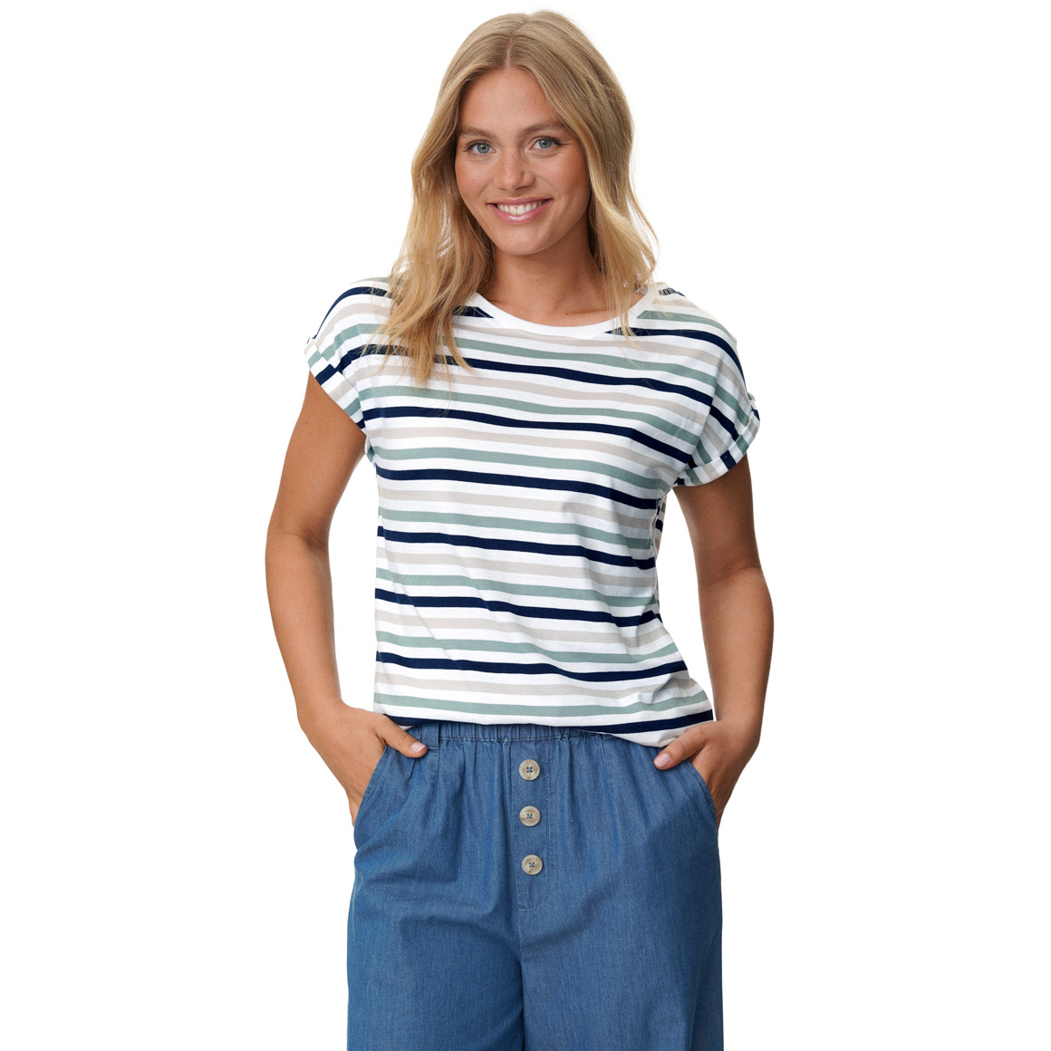 Damen T-Shirt mit Streifen