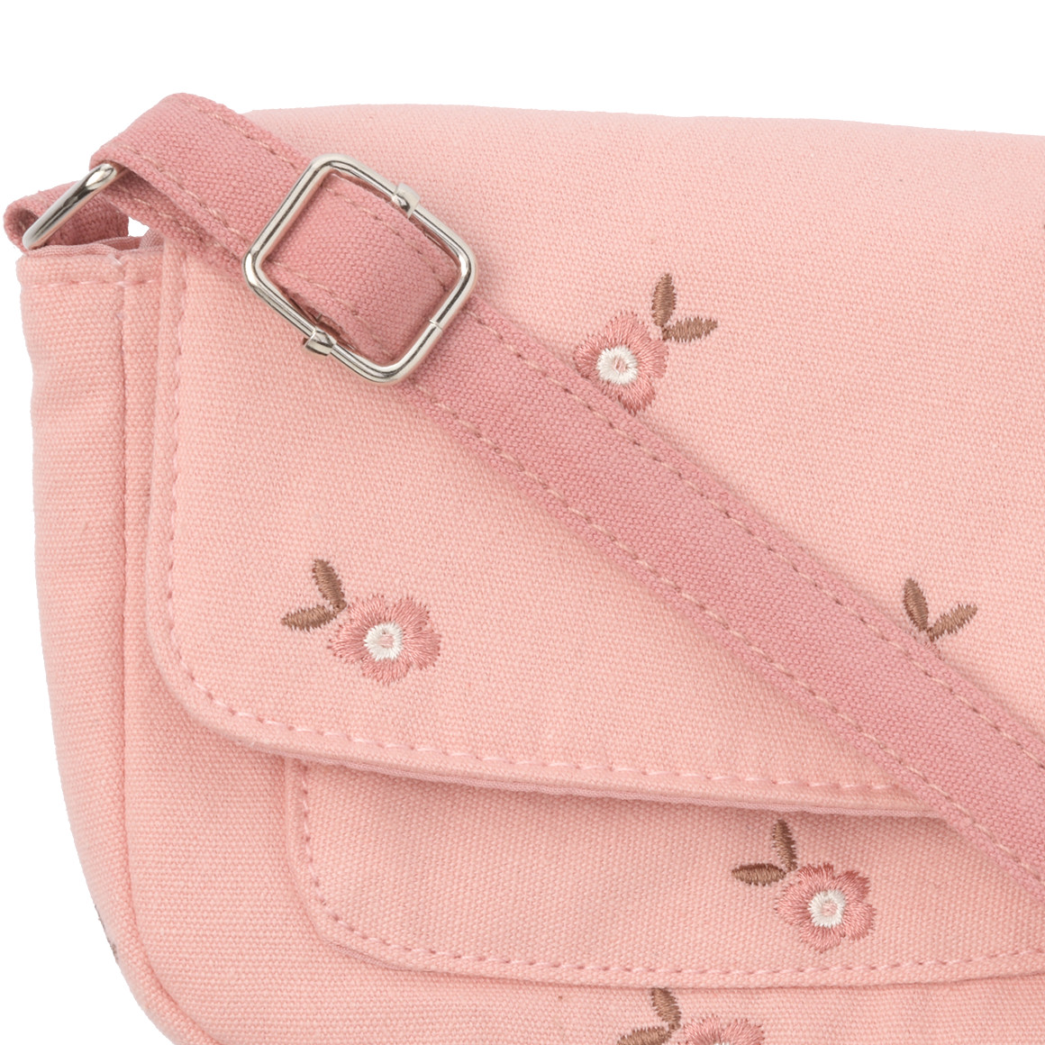 Mädchen Umhängetasche mit Blumen-Stickerei