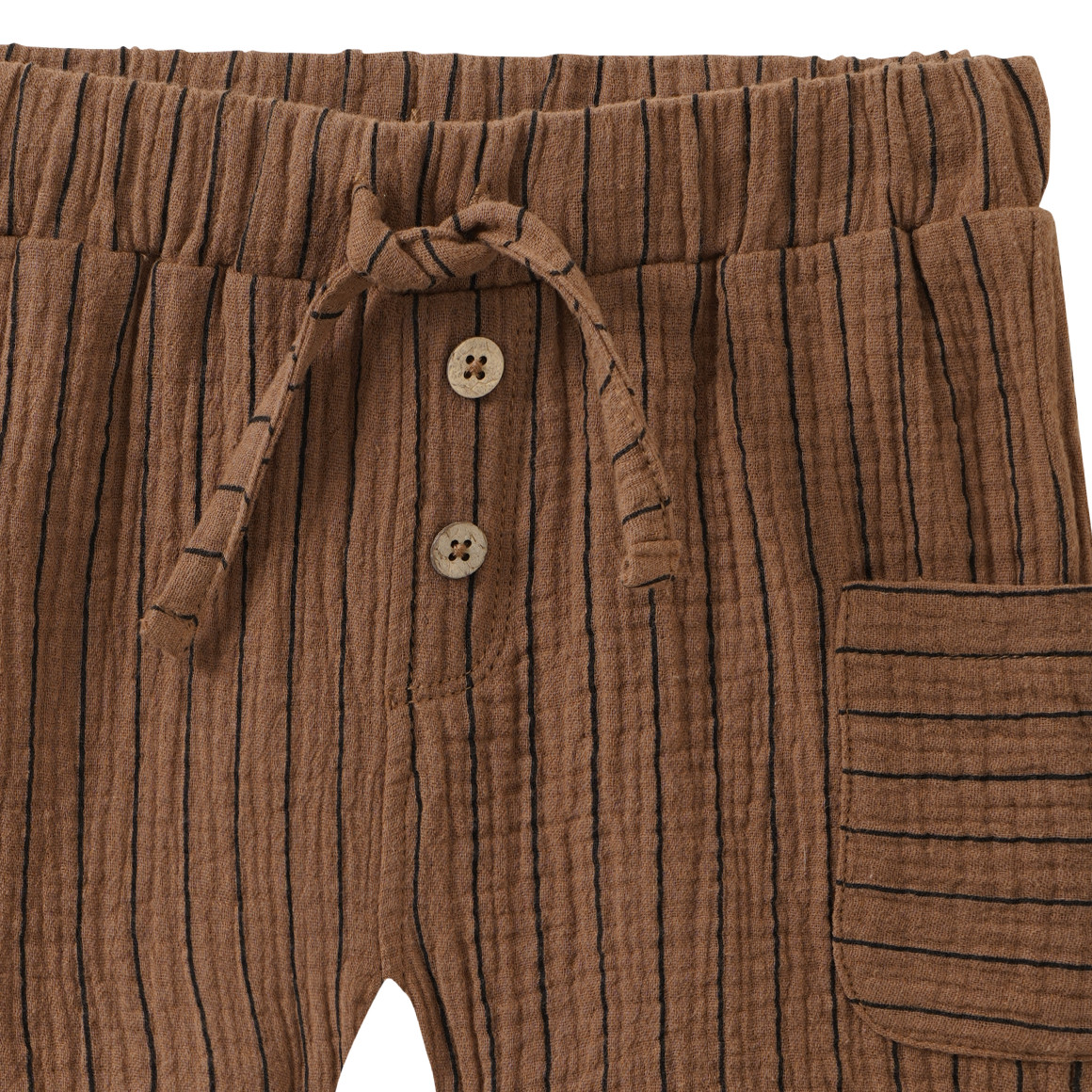 Baby Musselin-Shorts mit Streifen