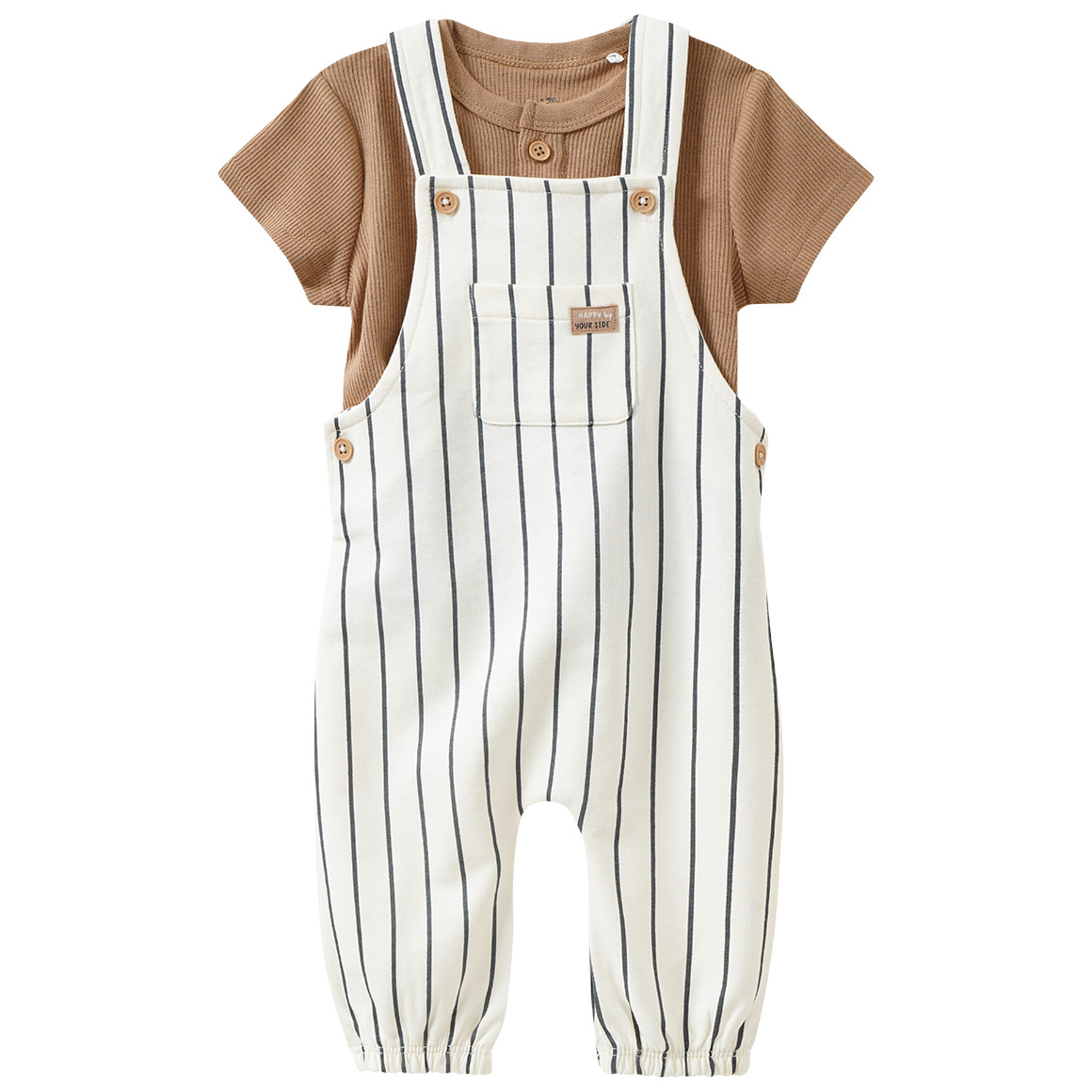 Newborn Set aus T-Shirt und Latzhose