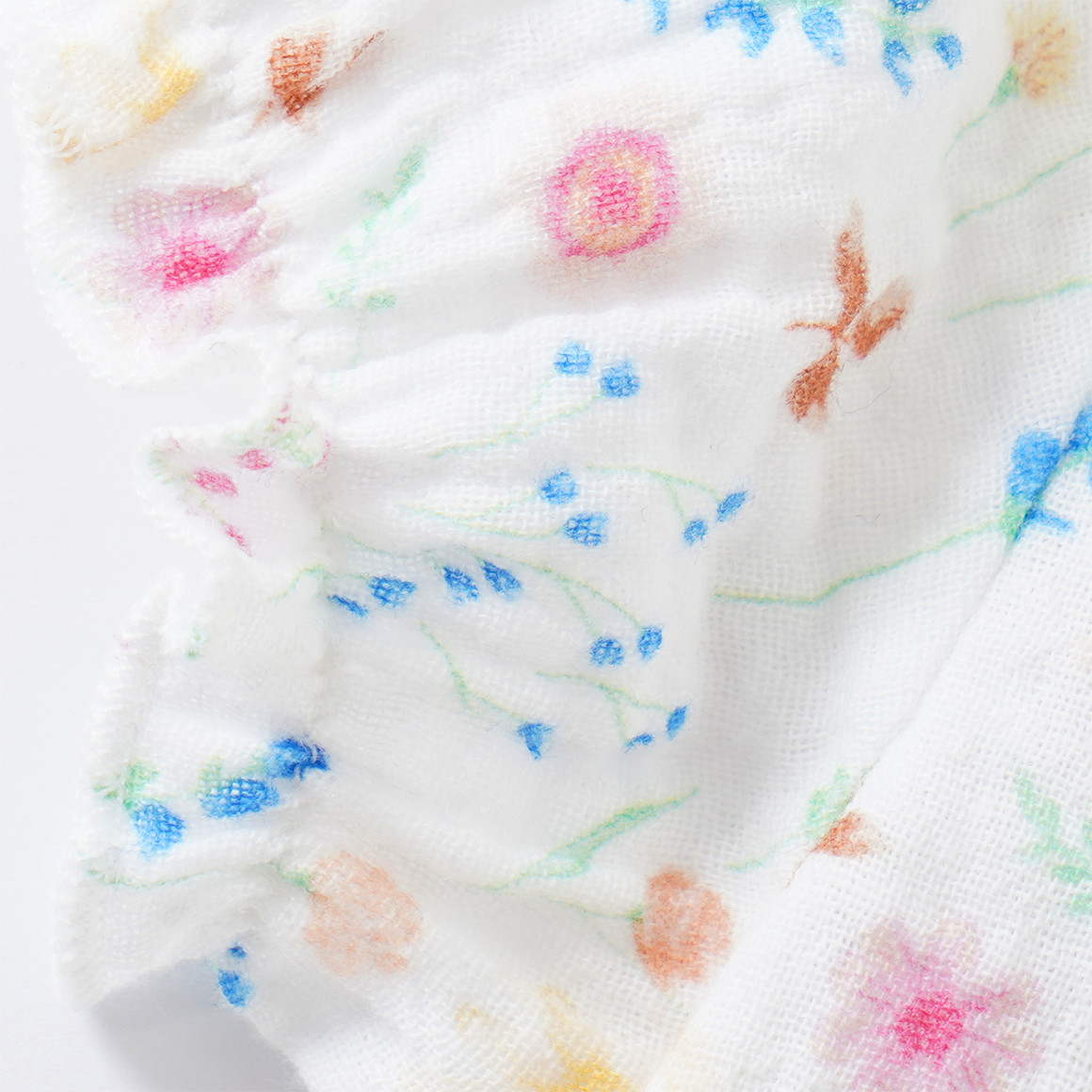Baby Musselin-Bluse mit bunten Blumen