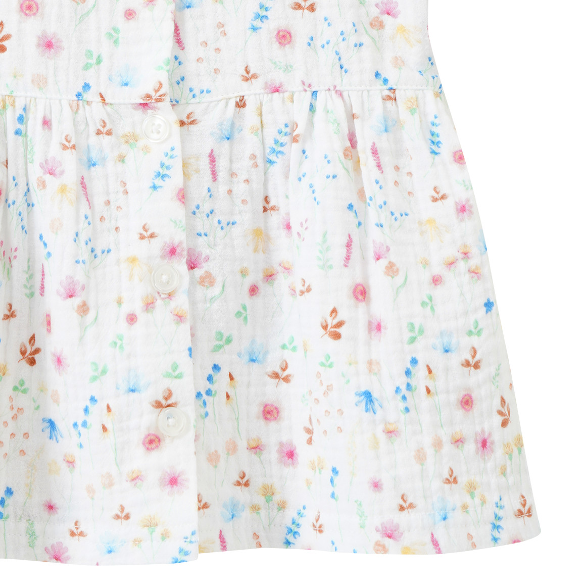 Baby Musselin-Bluse mit bunten Blumen