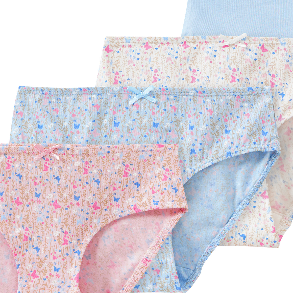 5 Mädchen Slips mit Bio-Baumwolle