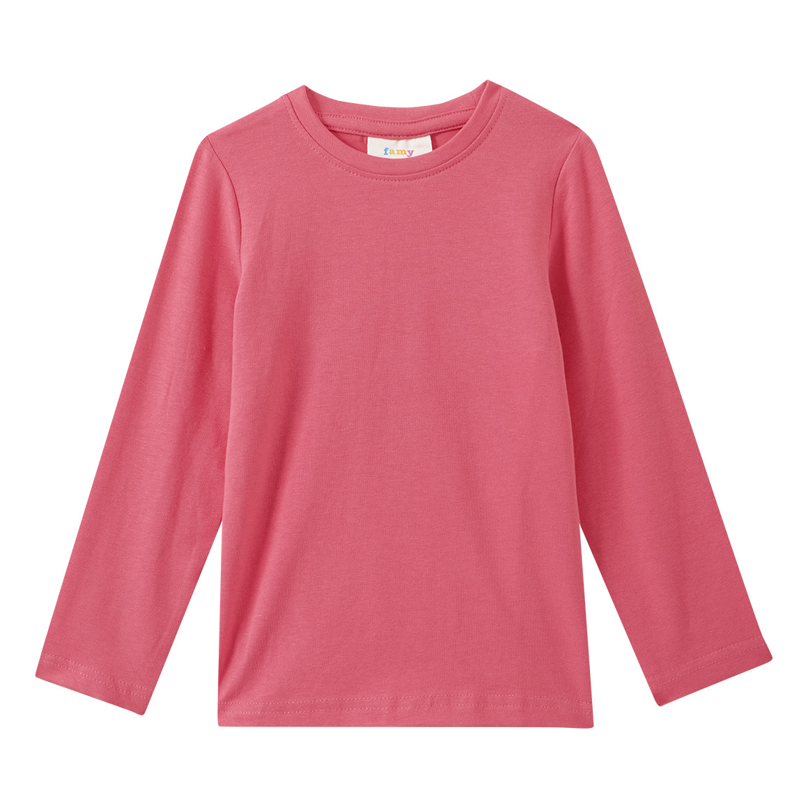 3 Mädchen Langarmshirts in Unifarben