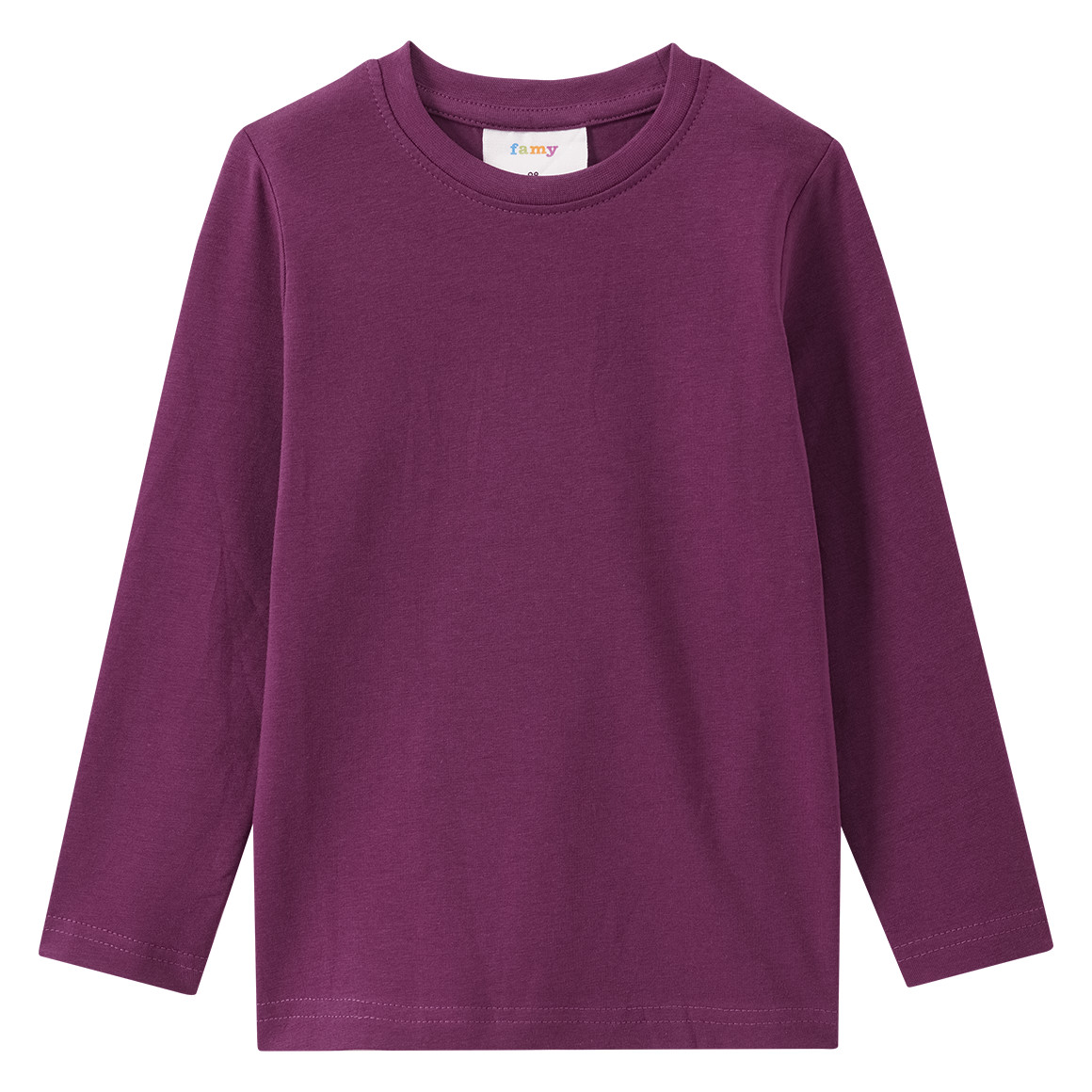 3 Mädchen Langarmshirts in Unifarben