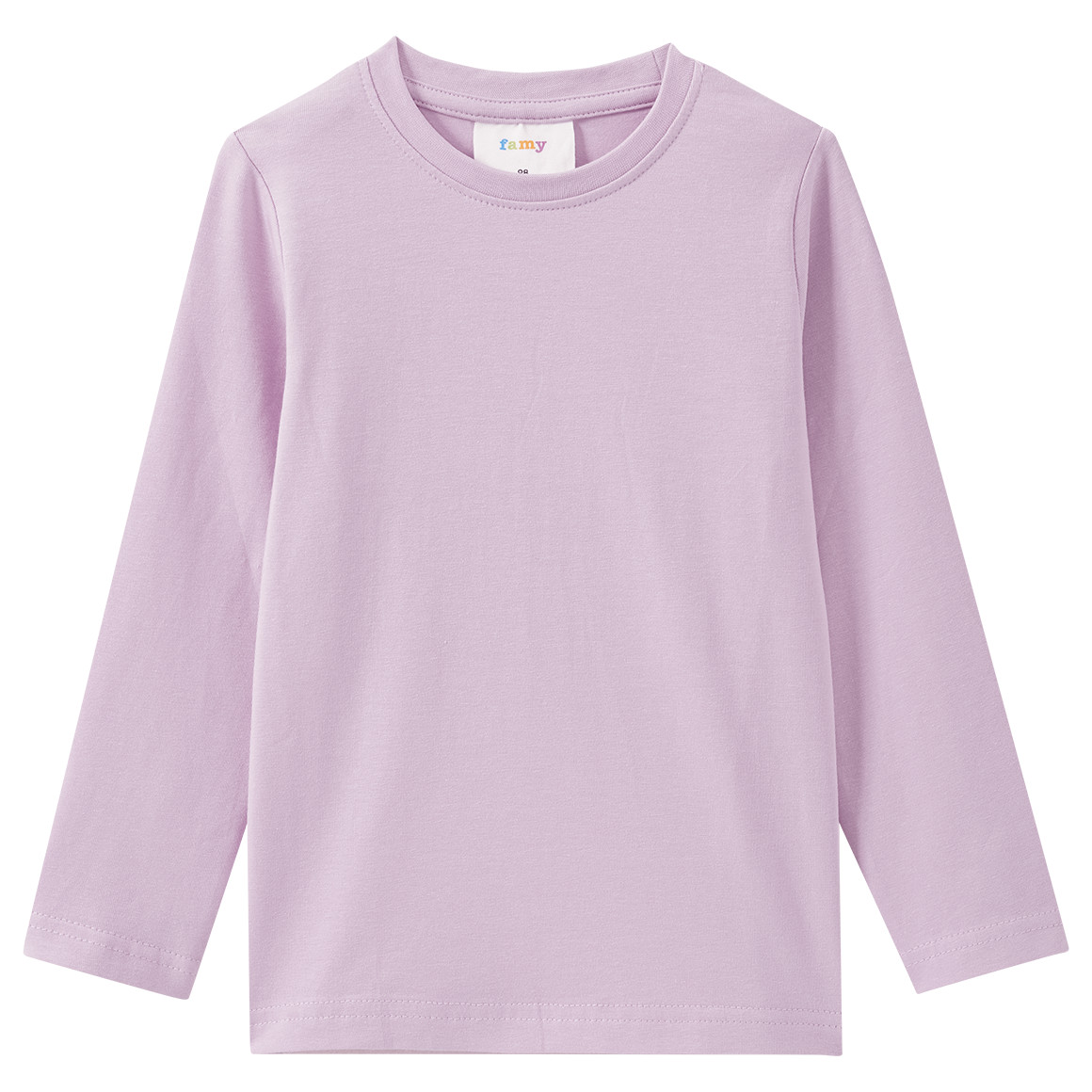 3 Mädchen Langarmshirts in Unifarben