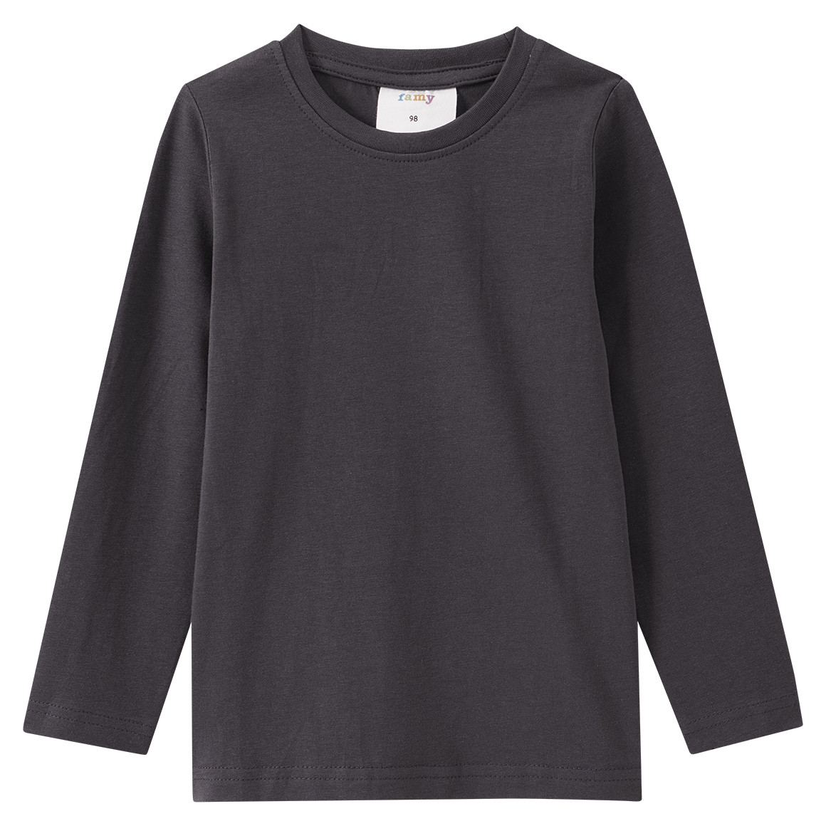 3 Mädchen Langarmshirts in Unifarben