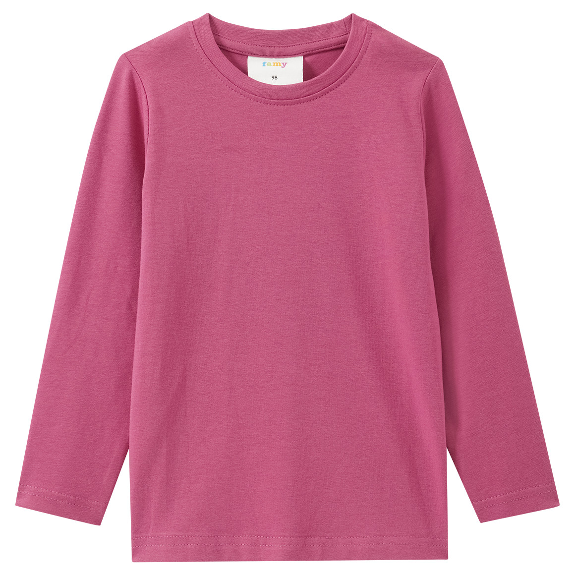 3 Mädchen Langarmshirts in Unifarben