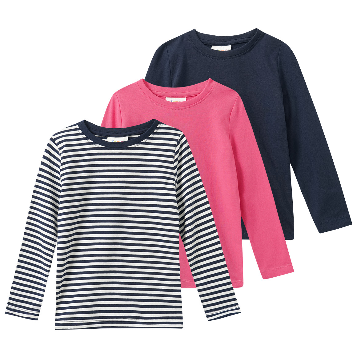 3 Mädchen Langarmshirts im Set