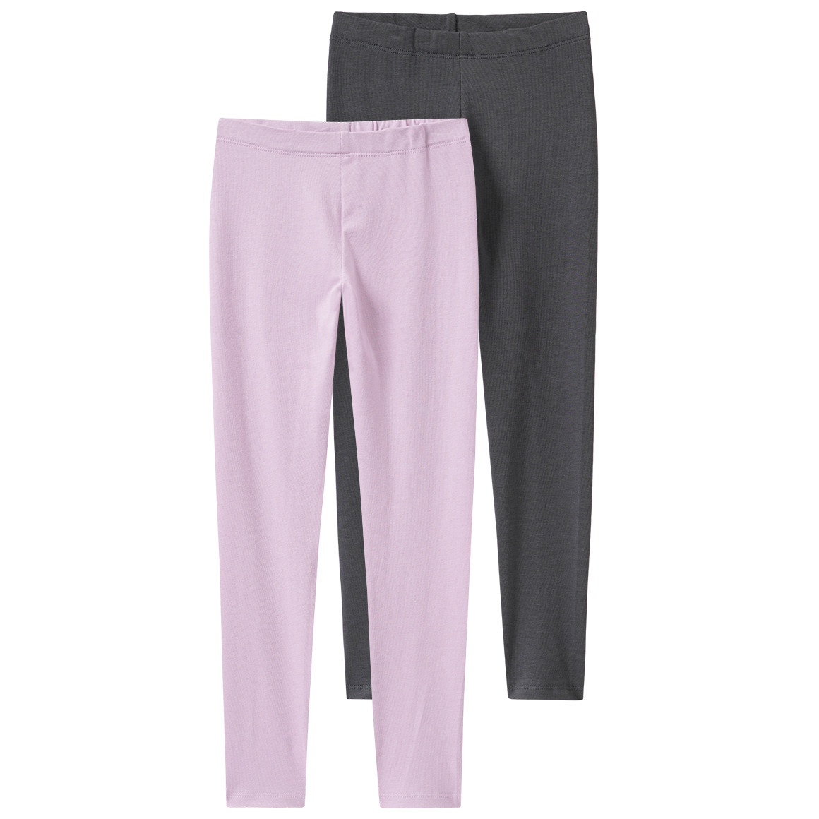 2 Mädchen Leggings mit Bio-Baumwolle