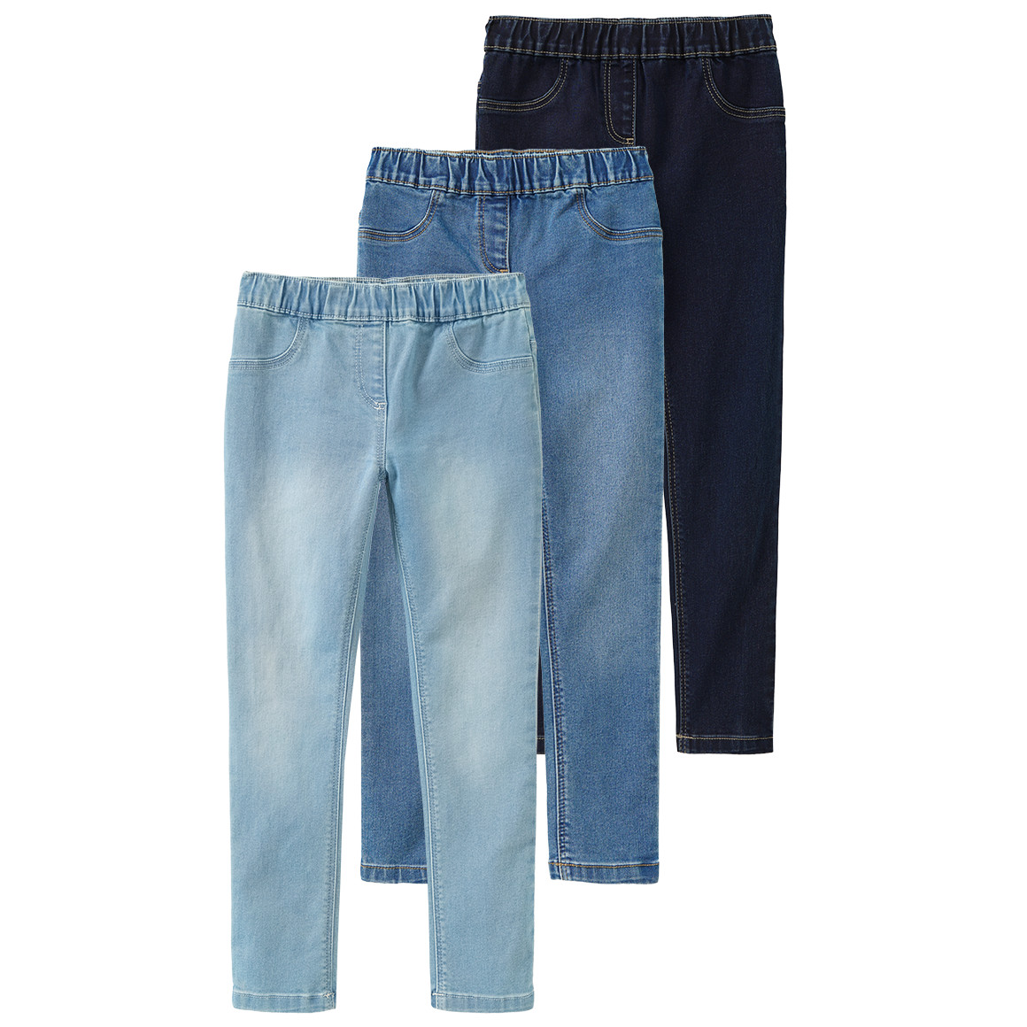 3 Mädchen Jeggings mit Stretch-Bund