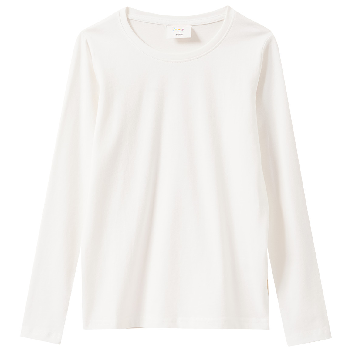 3 Mädchen Langarmshirts in Unifarben