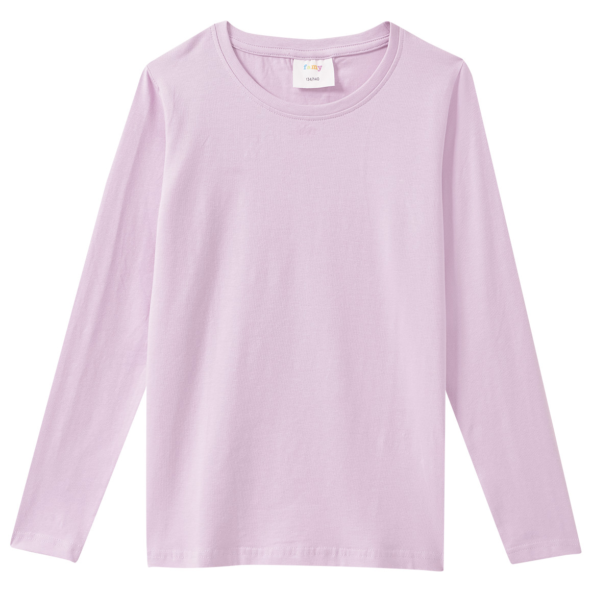 3 Mädchen Langarmshirts in Unifarben
