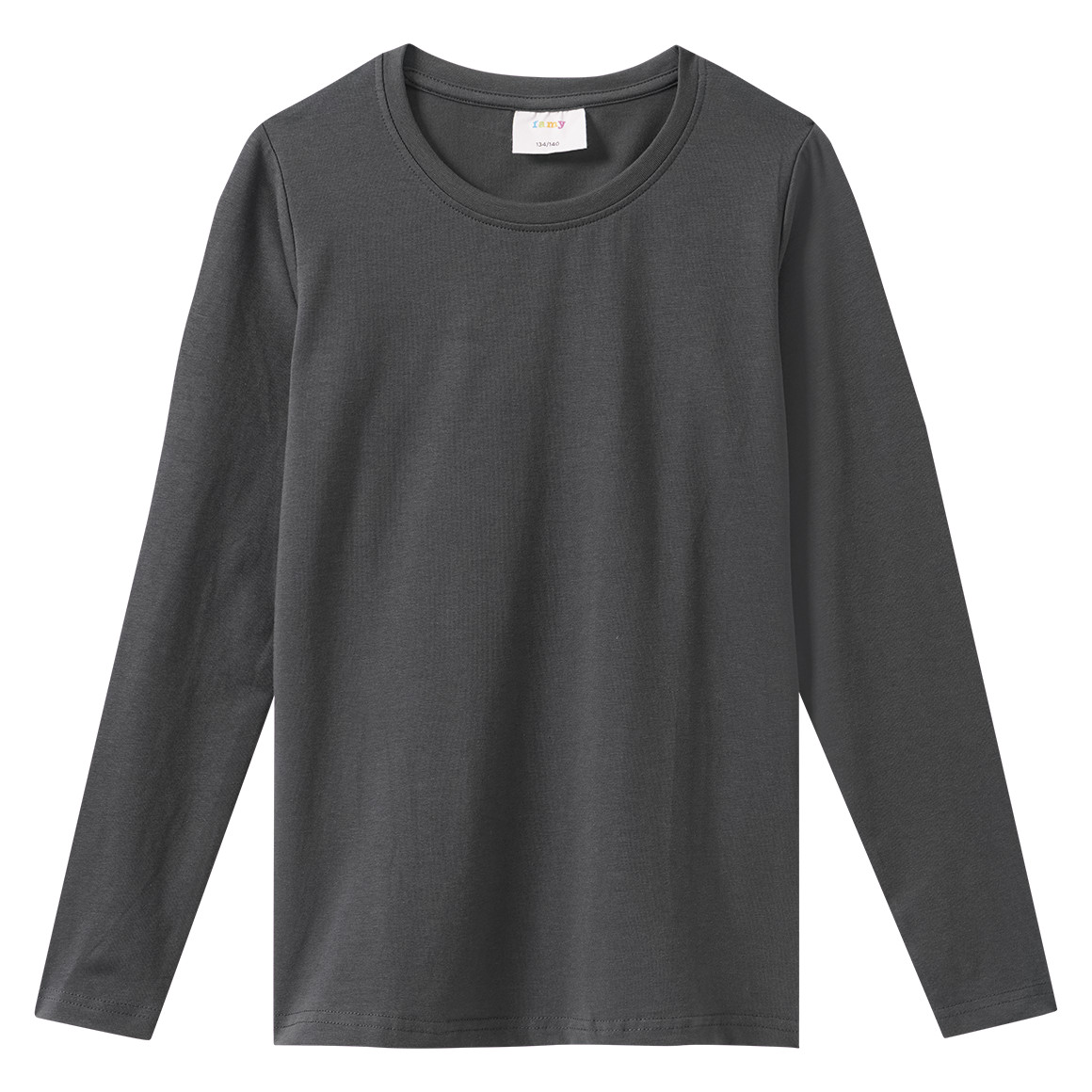 3 Mädchen Langarmshirts in Unifarben