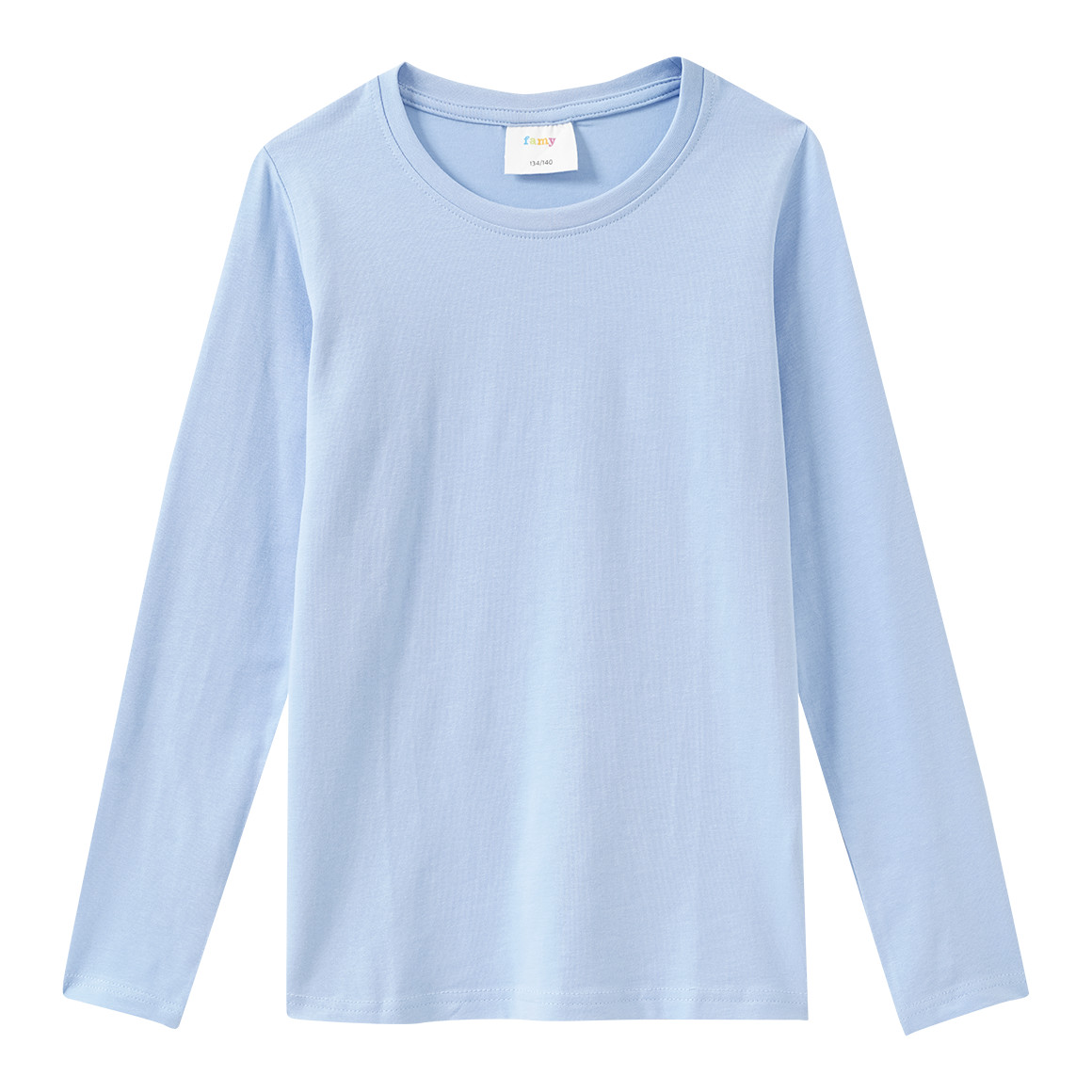 3 Mädchen Langarmshirts in Unifarben