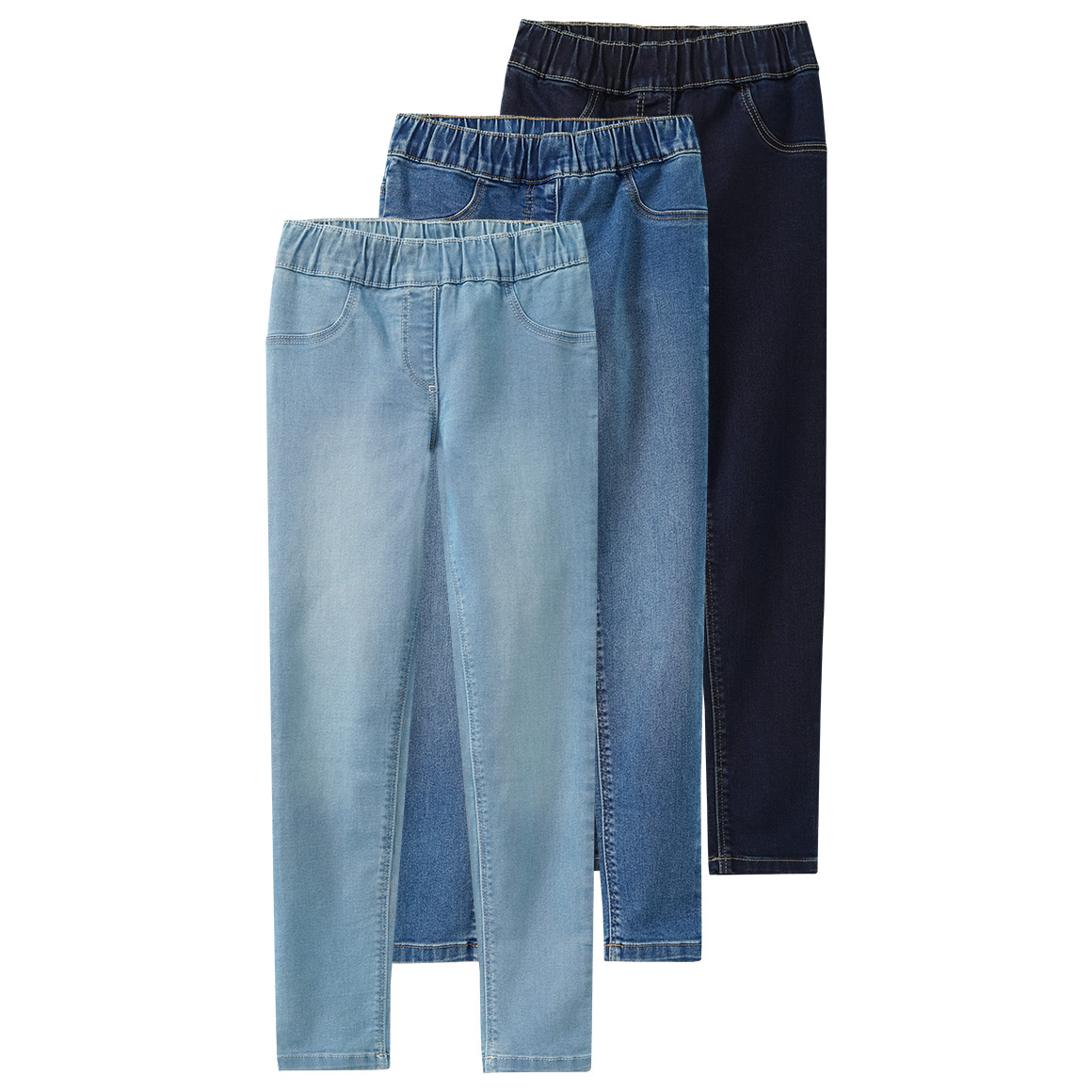 3 Mädchen Jeggings mit Stretch-Bund