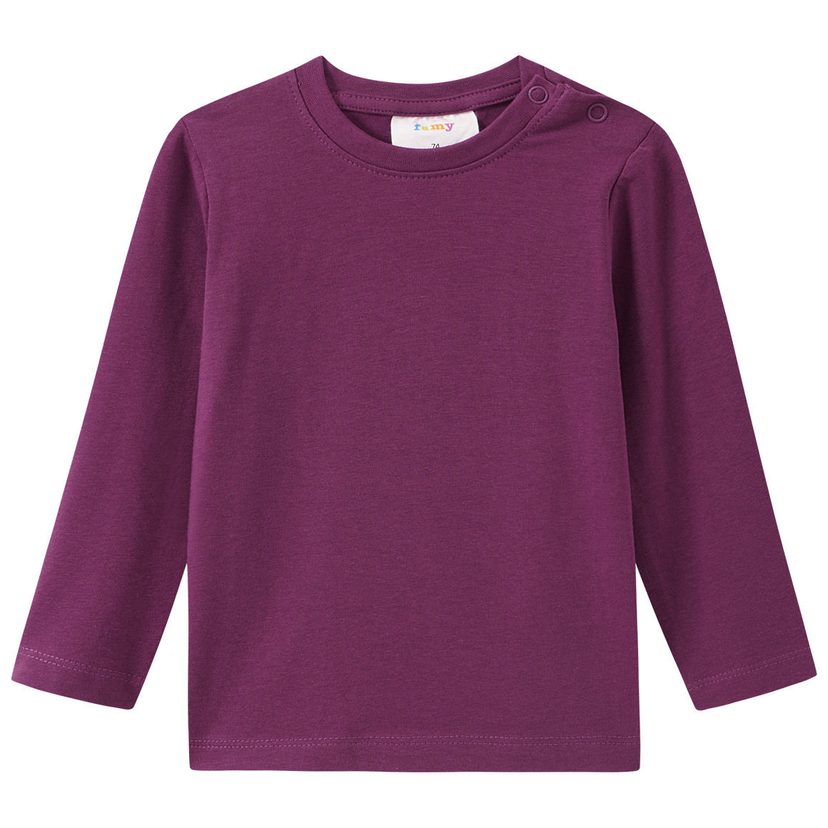3 Baby Langarmshirts in Unifarben
