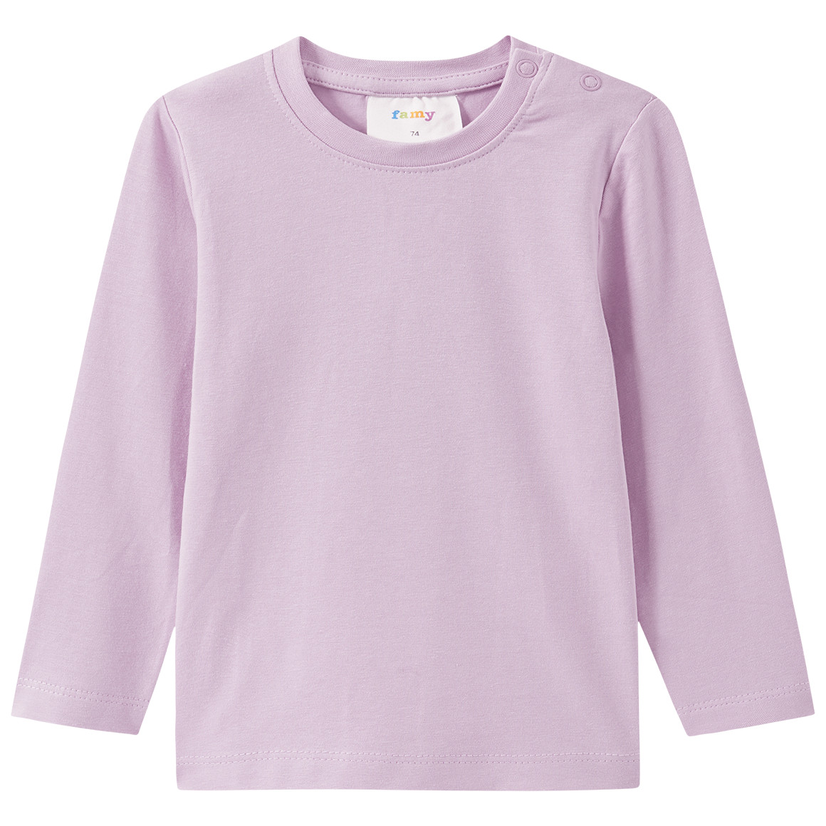 3 Baby Langarmshirts in Unifarben