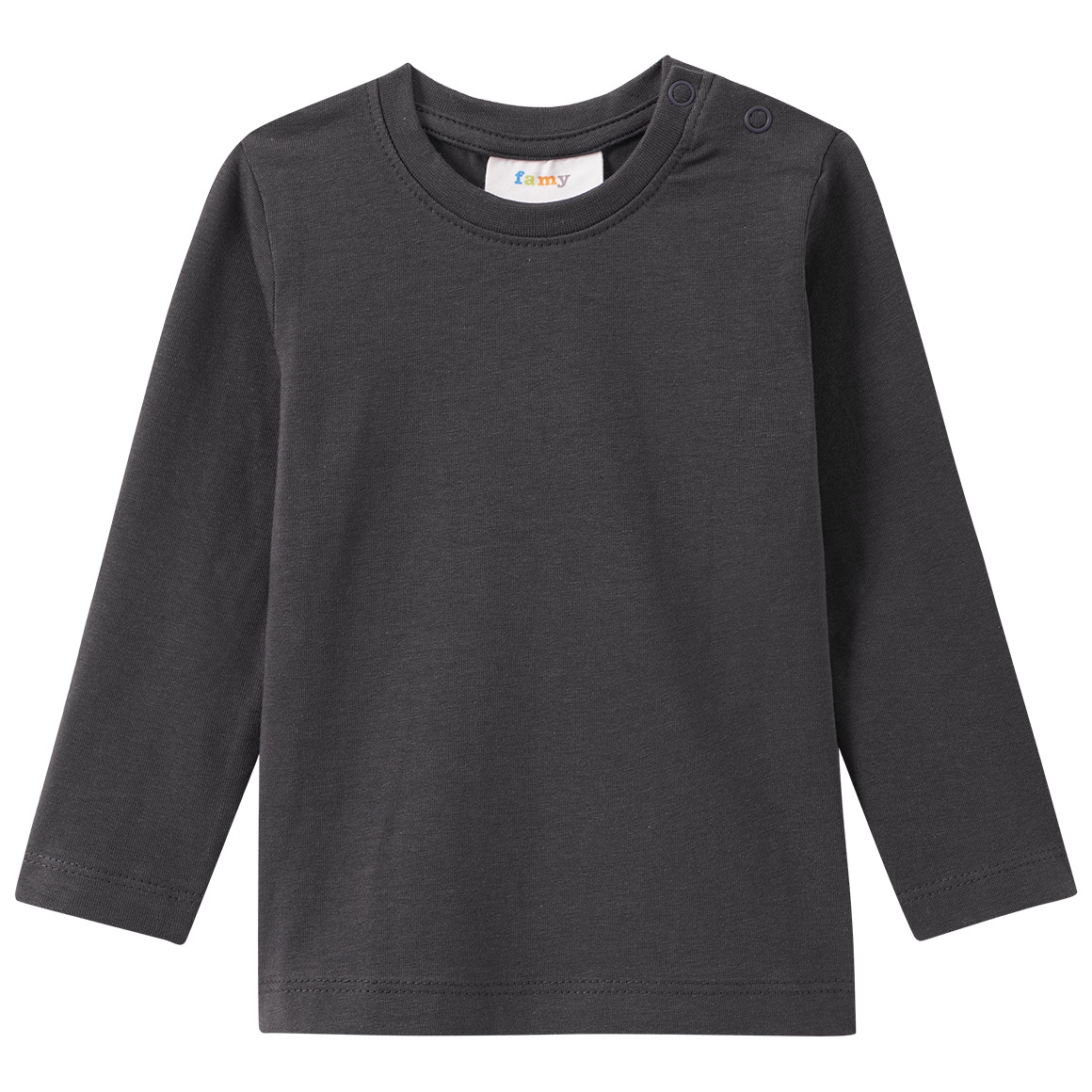 3 Baby Langarmshirts in Unifarben