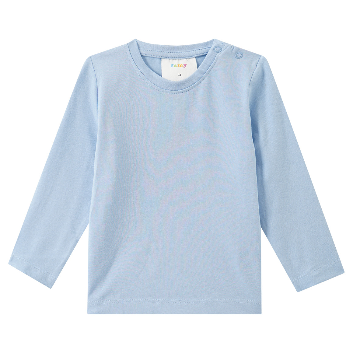3 Baby Langarmshirts in Unifarben