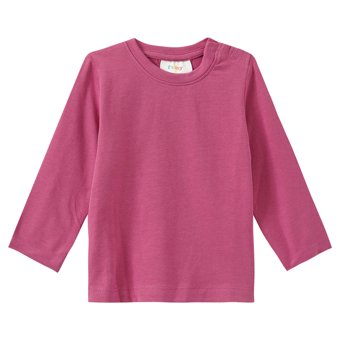 3 Baby Langarmshirts in Unifarben