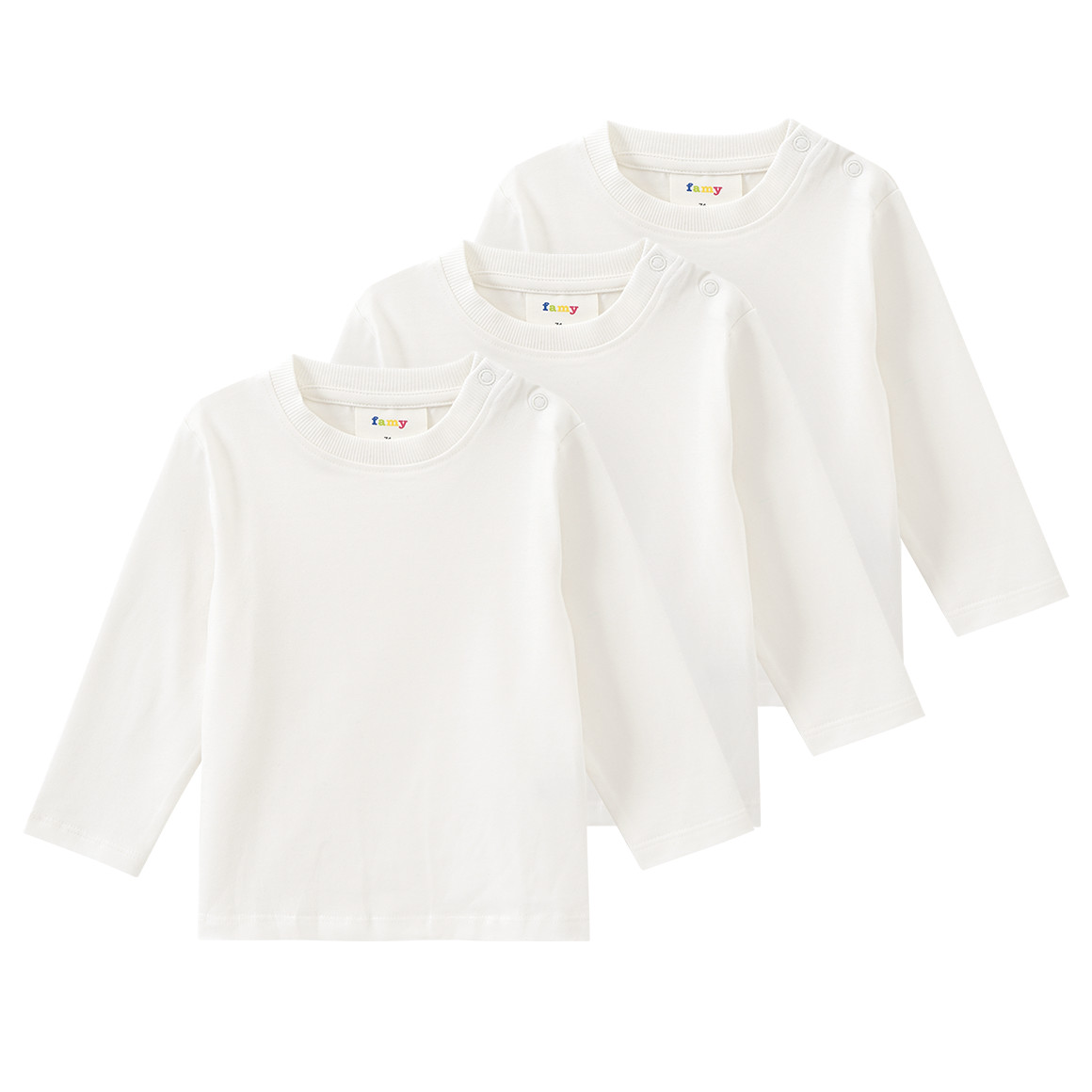 3 baby-shirts met lange mouwen