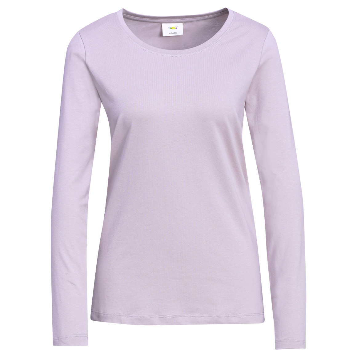 3 Damen Langarmshirts in Unifarben