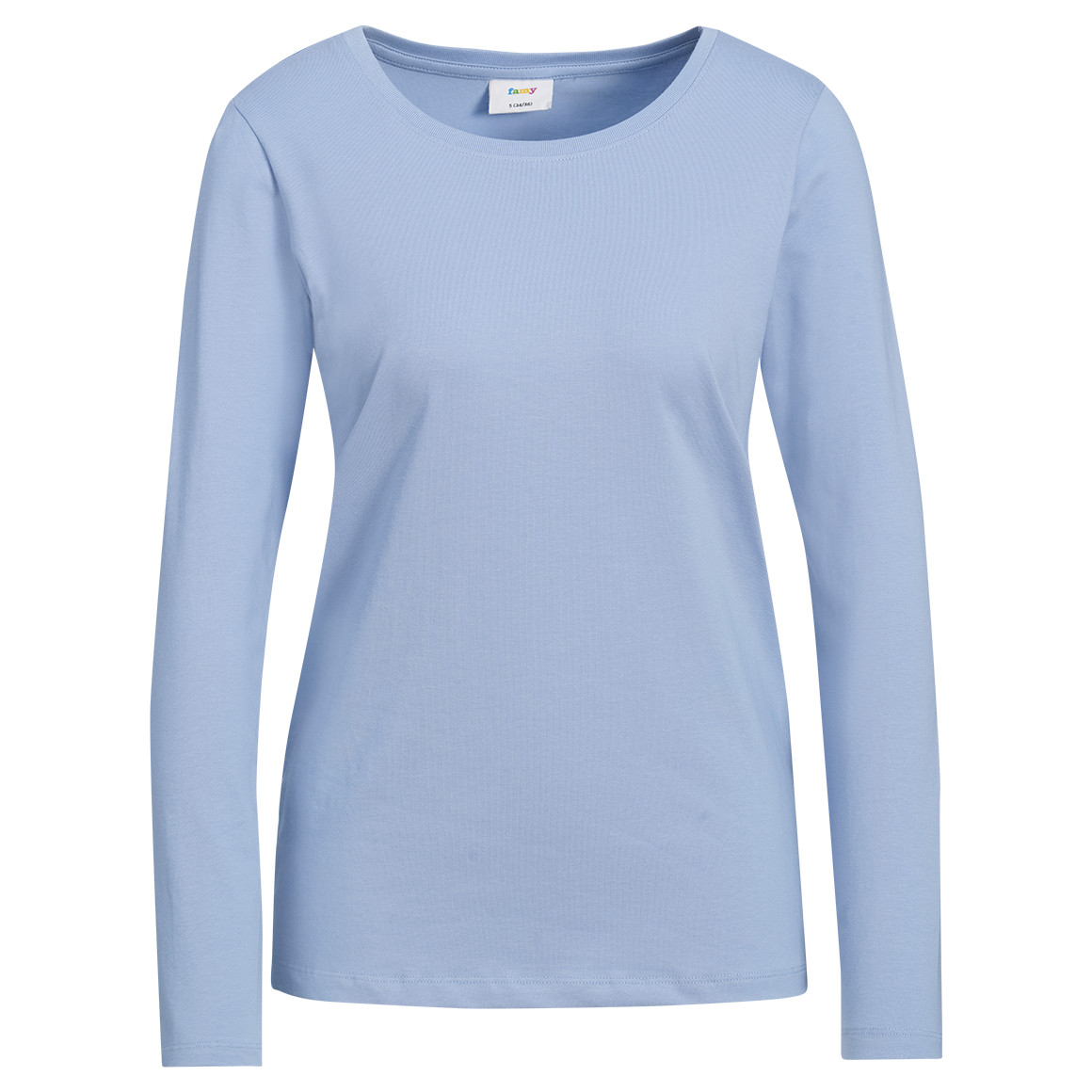 3 Damen Langarmshirts in Unifarben