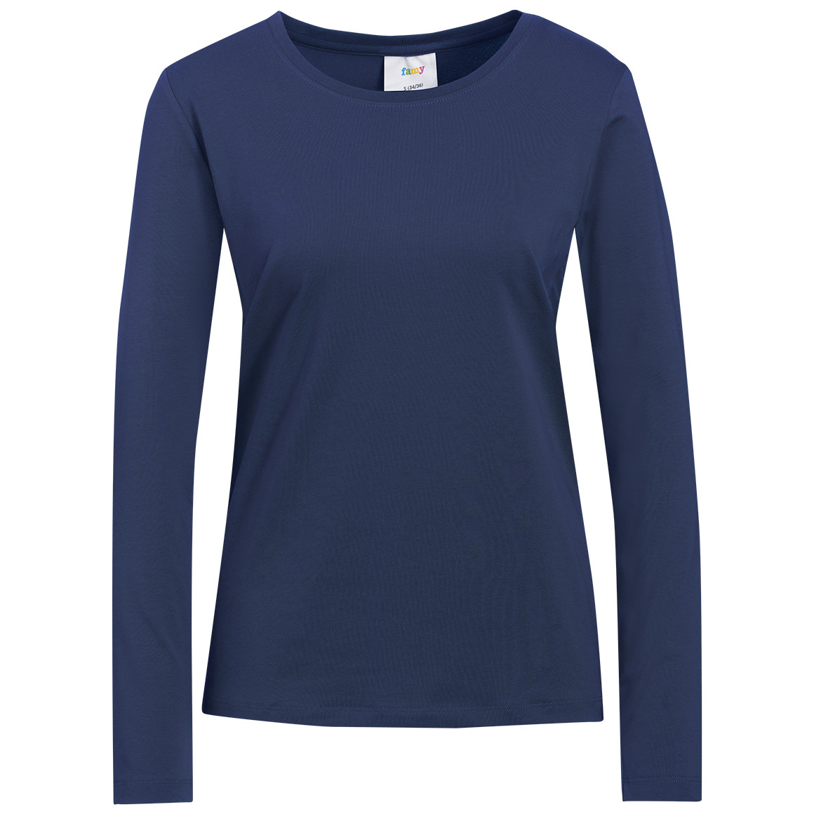 3 Damen Langarmshirts in Unifarben