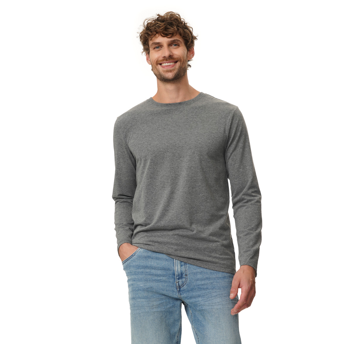 3 Herren Langarmshirts im Basic-Look