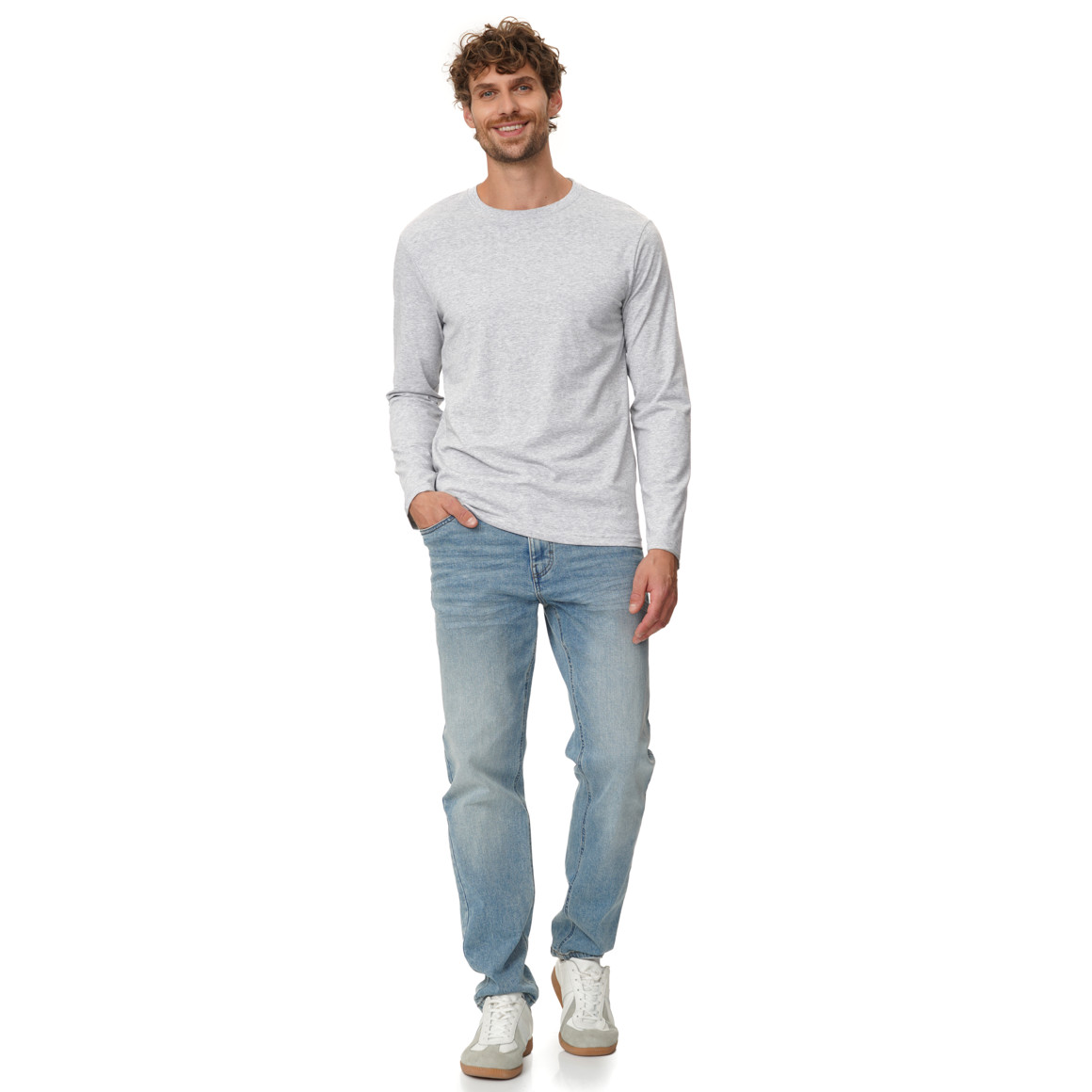 3 Herren Langarmshirts im Basic-Look