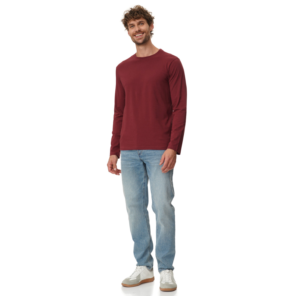 3 Herren Langarmshirts im Basic-Look