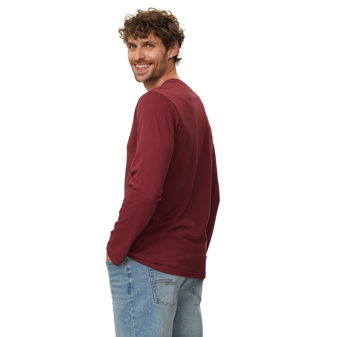3 Herren Langarmshirts im Basic-Look