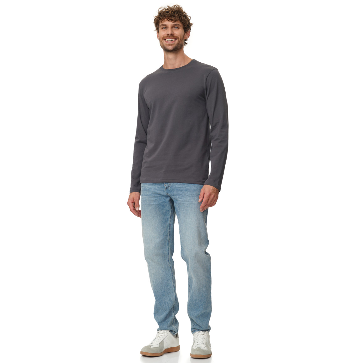 3 Herren Langarmshirts im Basic-Look