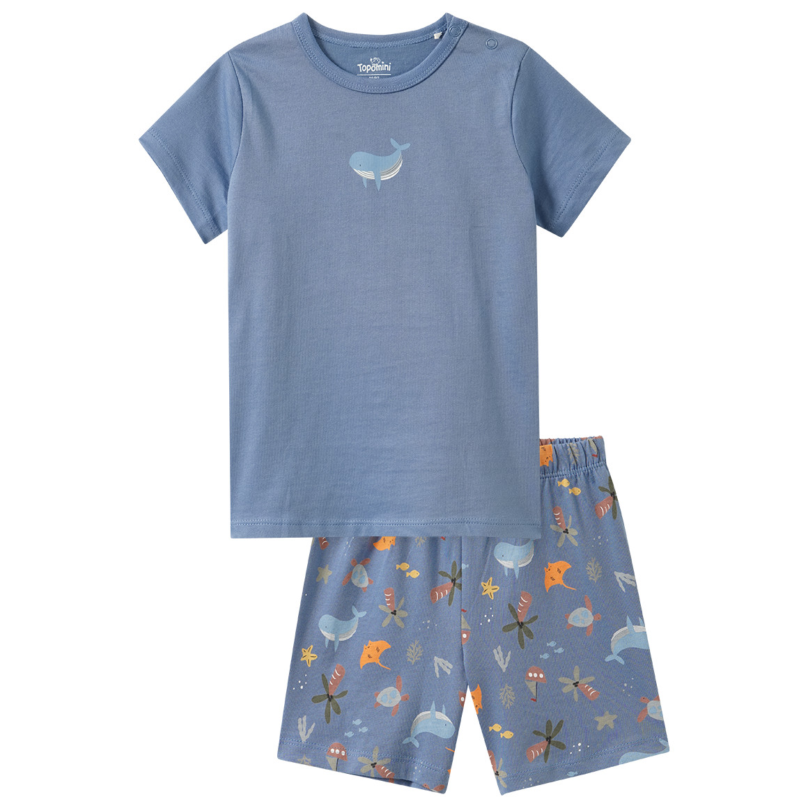 Baby-shorty met zeemotieven