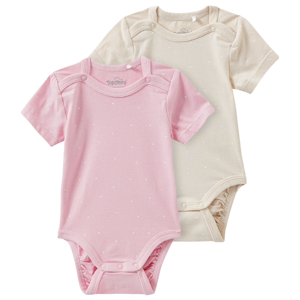 2 Baby Bodys mit Punkten