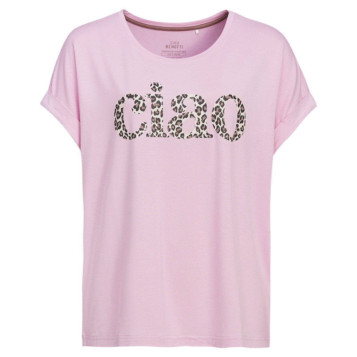 Dames-T-shirt met overslagmouwen