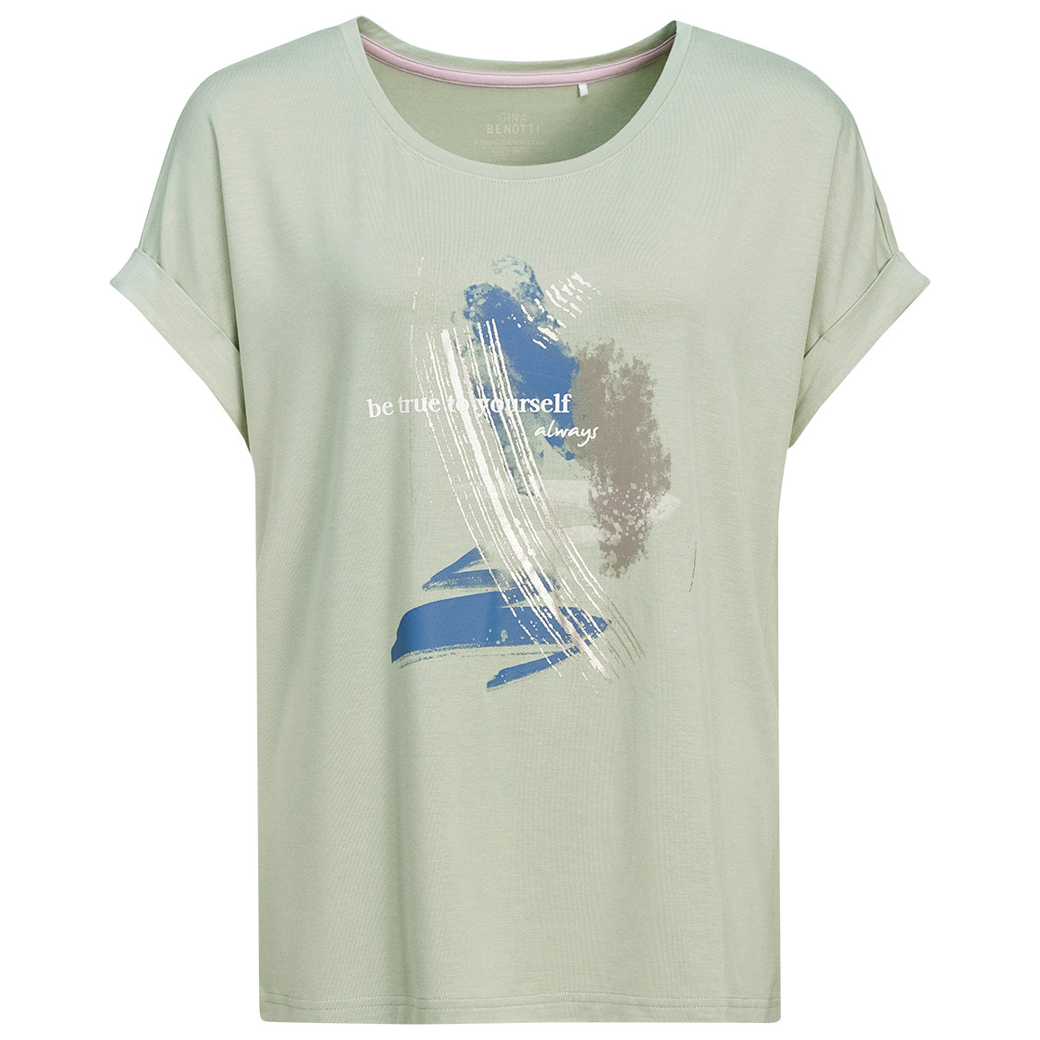 Dames-T-shirt met overslagmouwen