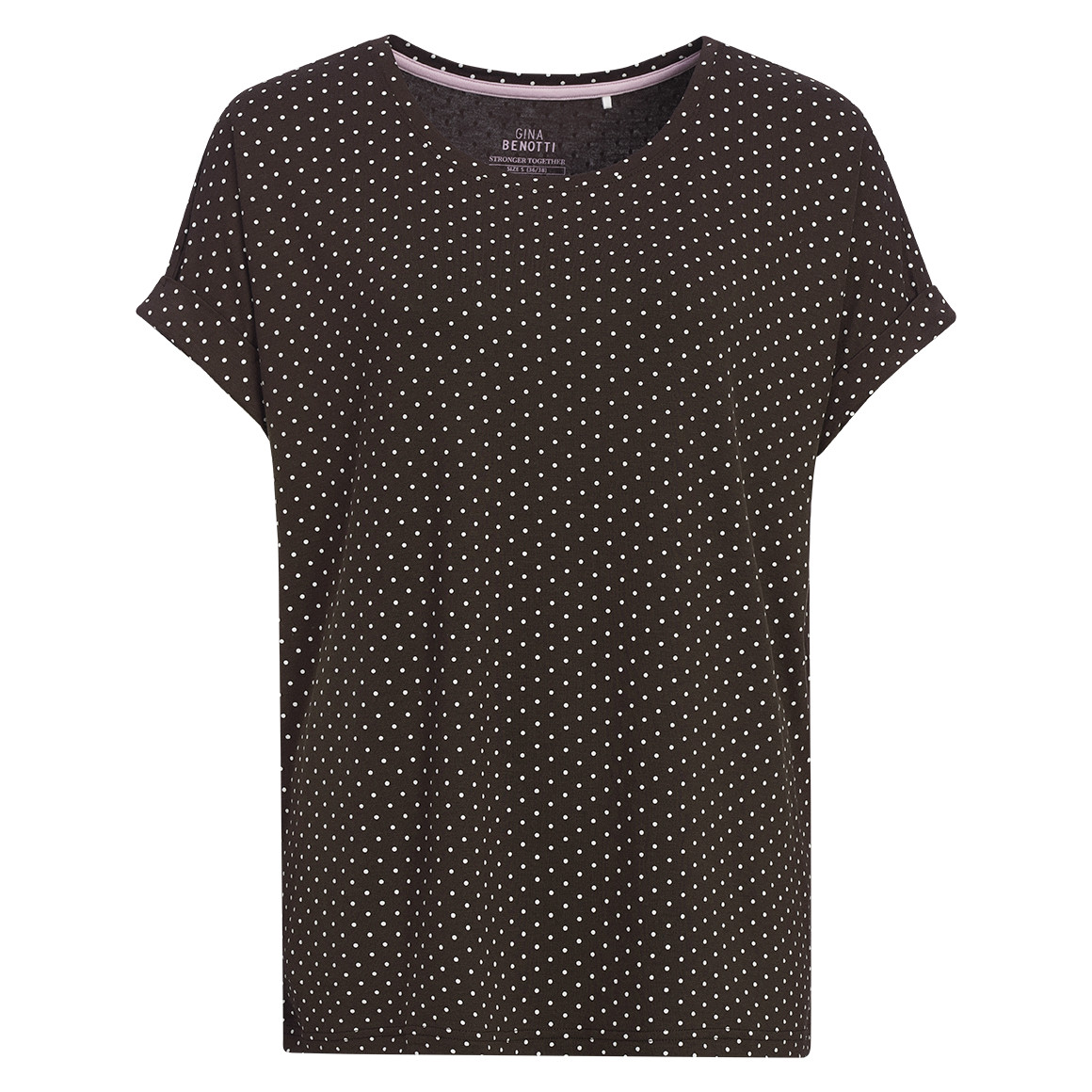 Dames-T-shirt met overslagmouwen