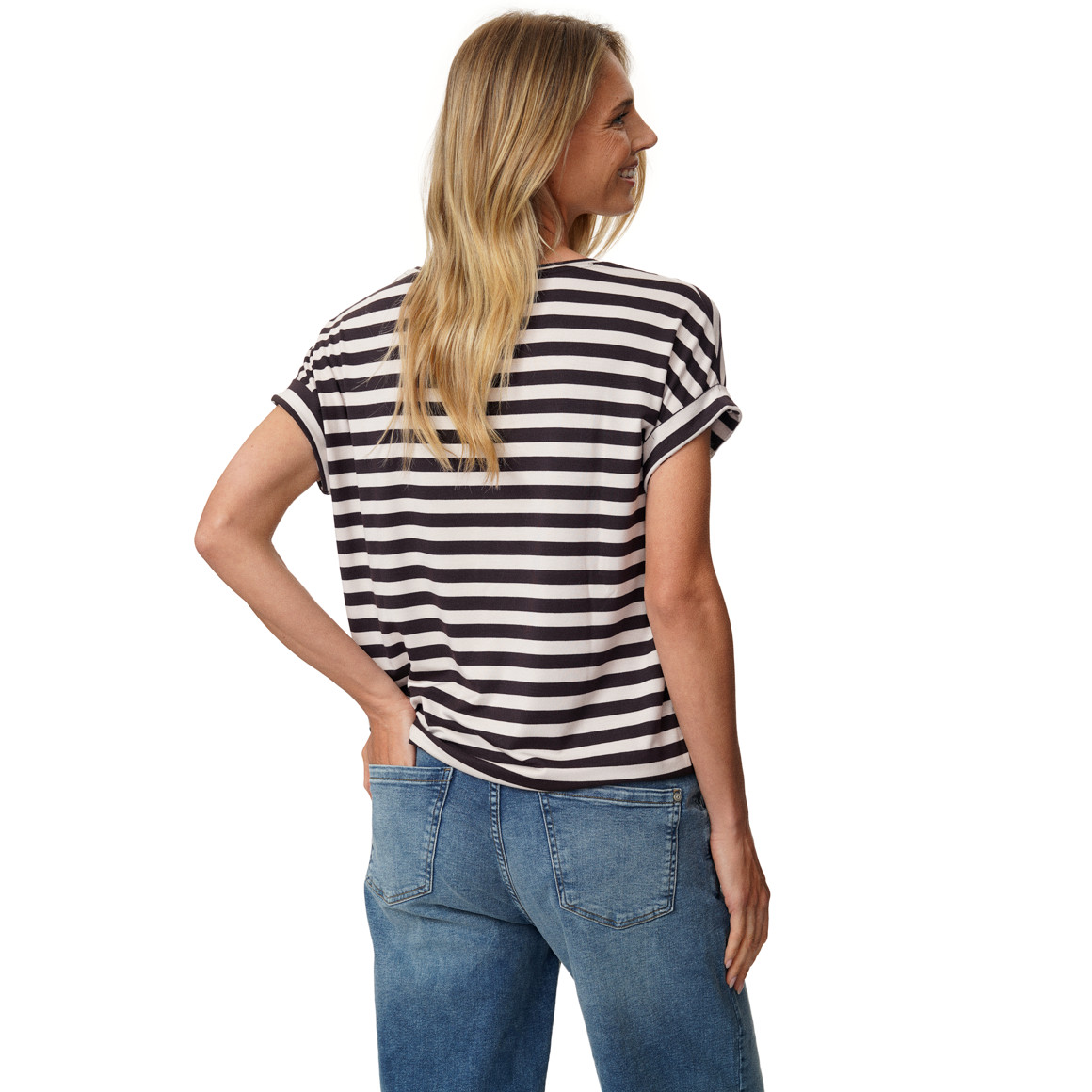 Damen T-Shirt mit fixierten Turn-ups
