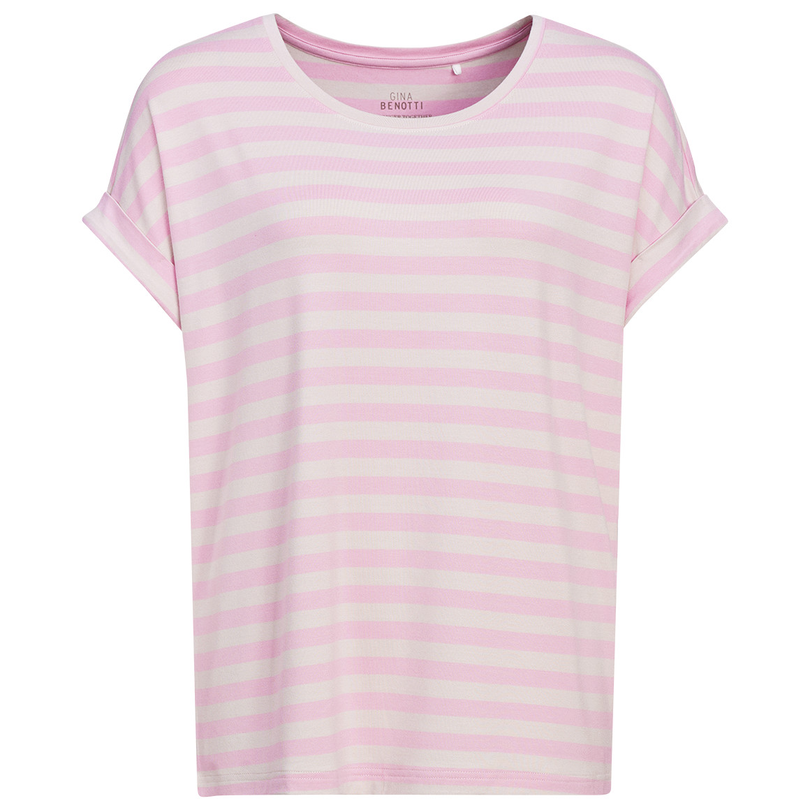 Dames-T-shirt met vaste turn-ups