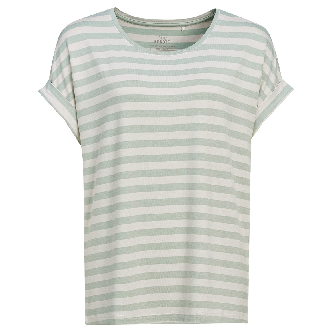 Dames-T-shirt met vaste turn-ups