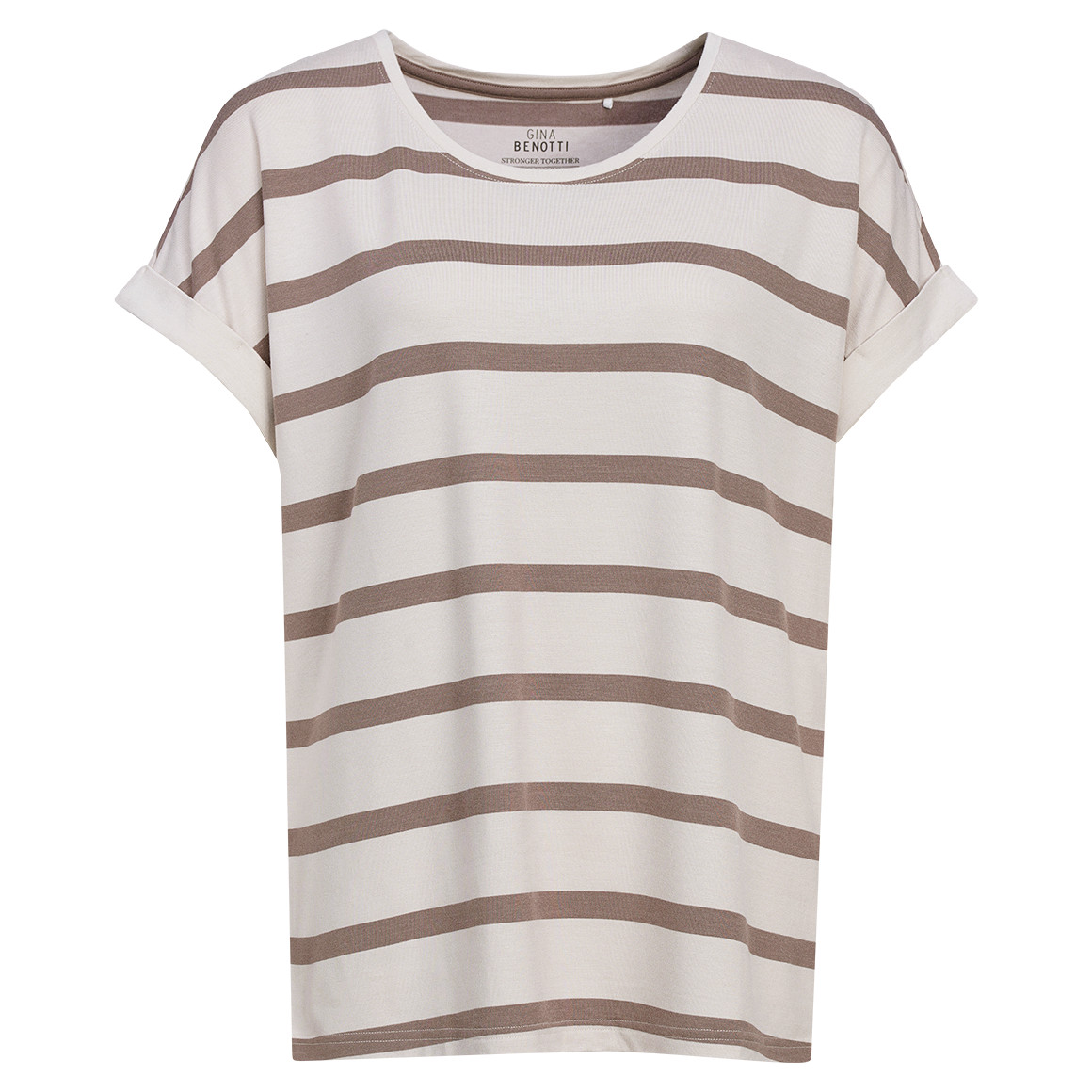 Dames-T-shirt met vaste turn-ups
