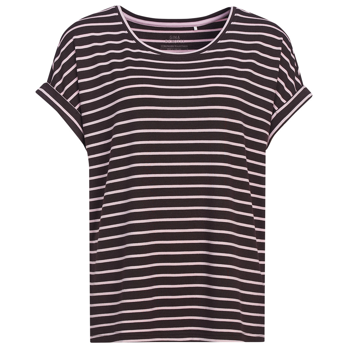 Dames-T-shirt met vaste turn-ups
